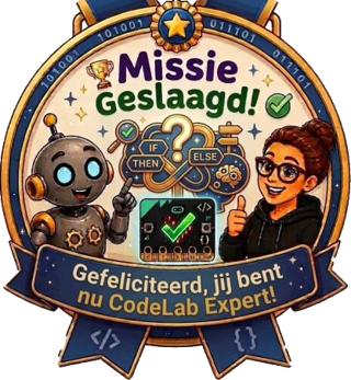Badge: gefeliciteerd, jij bent nu CodeLab Expert