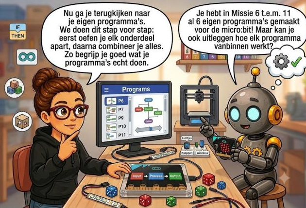 Leerkracht en robot kijken terug op alle programma's