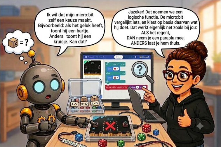 Robot wil dat de micro:bit zelf een keuze maakt