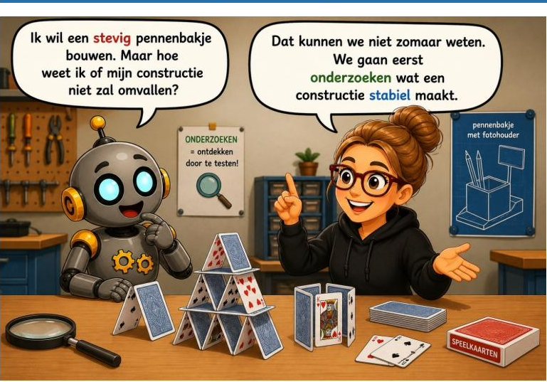 Robot wil een stevig pennenbakje bouwen