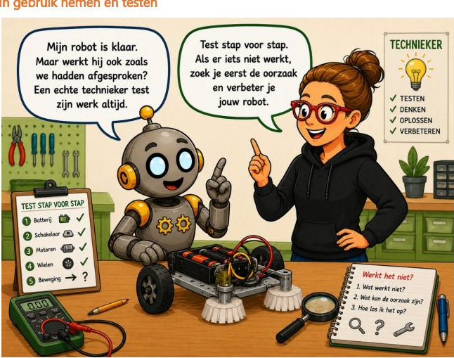 De robot testen