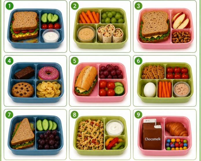 Verschillende lunchboxen