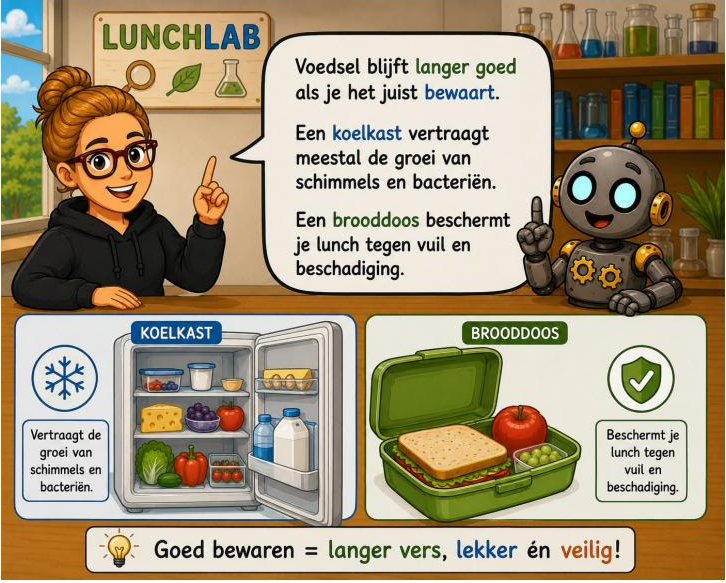 Voedsel blijft langer goed als je het juist bewaart