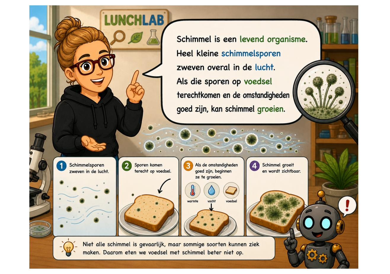 Schimmel en schimmelsporen – tik om te vergroten